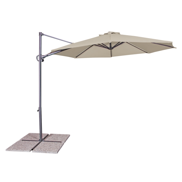 Slunečník DOPPLER RAVENNA 400 cm - ŠEDÁ 827