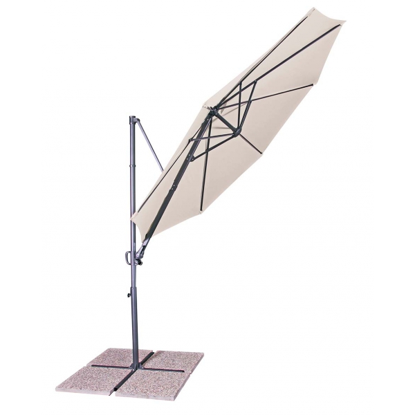 Slunečník DOPPLER RAVENNA Axial 275x275 cm - ŠEDÁ 827