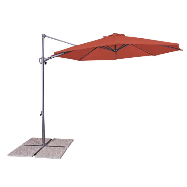 Slunečník DOPPLER RAVENNA Axial 275x275 cm - ŠEDÁ 827