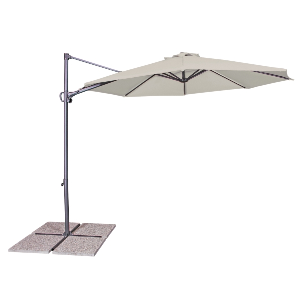 Slunečník DOPPLER RAVENNA Axial 275x275 cm - ŠEDÁ 827