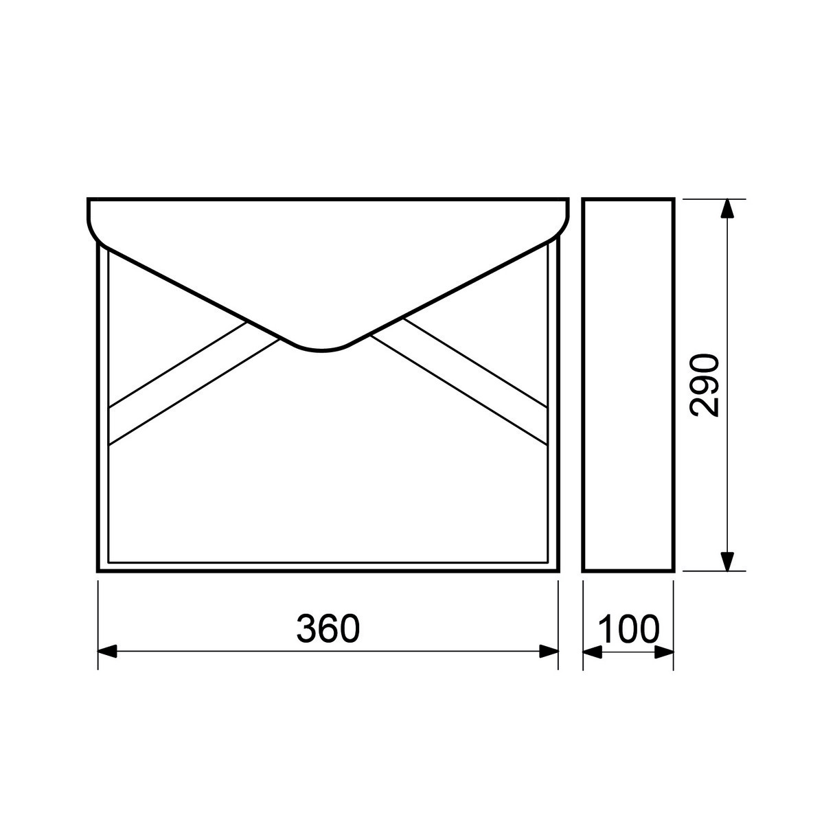 Ocelová poštovní schránka Richter BK.57.BM bílá