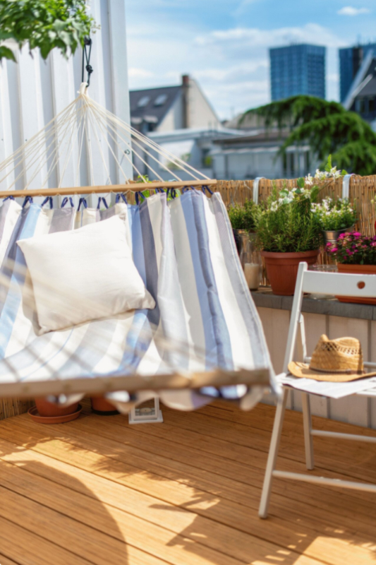 Houpací síť s tyčemi - La Siesta Alisio Double seasalt