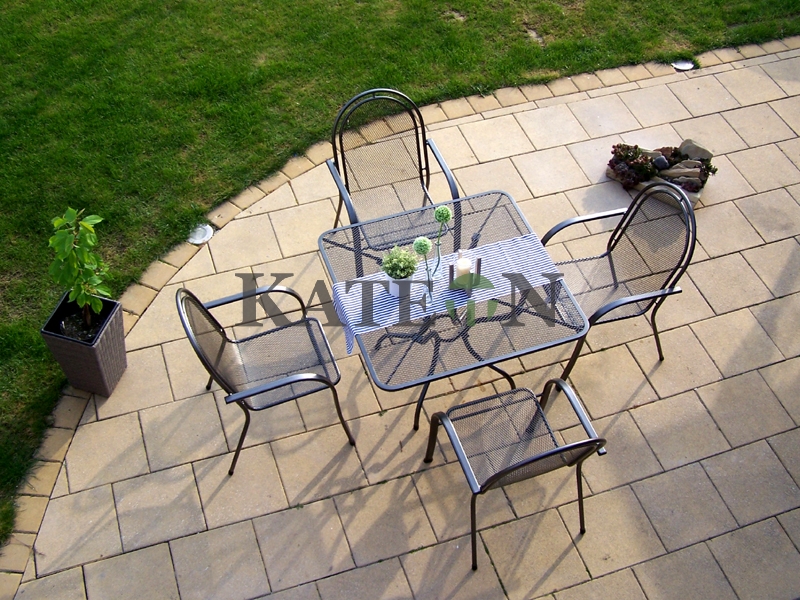 Zahradní kovová sestava CORINA 1+4 TAKO 105x105cm