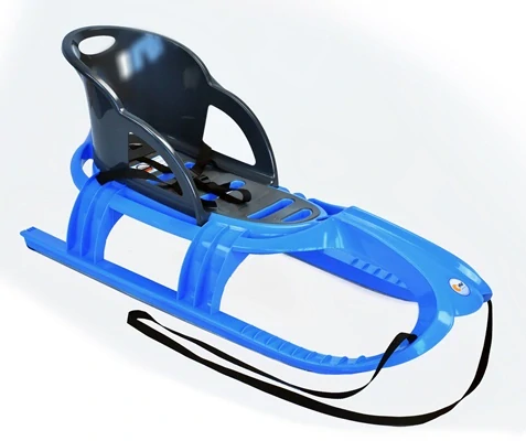 KHW Snow Tiger comfort sáňky s ohrádkou světle - modré