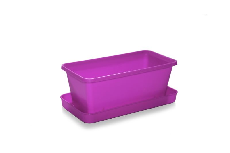PLASTKON Truhlík malý s miskou - fuksie