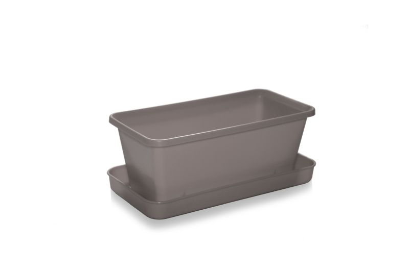 PLASTKON Truhlík malý s miskou - taupe