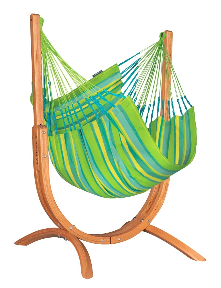 Houpací sedačka se stojanem - La Siesta Udine Outdoor Lime