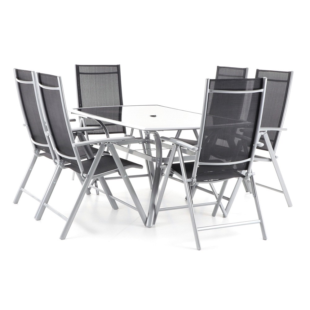 Stolová sestava VeGAS 6 set se slunečníkem V-garden