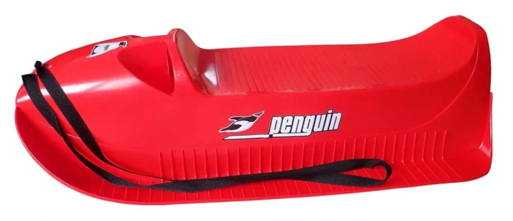 Dětské sáně ALFA Pinguin červené - plastové sáňky