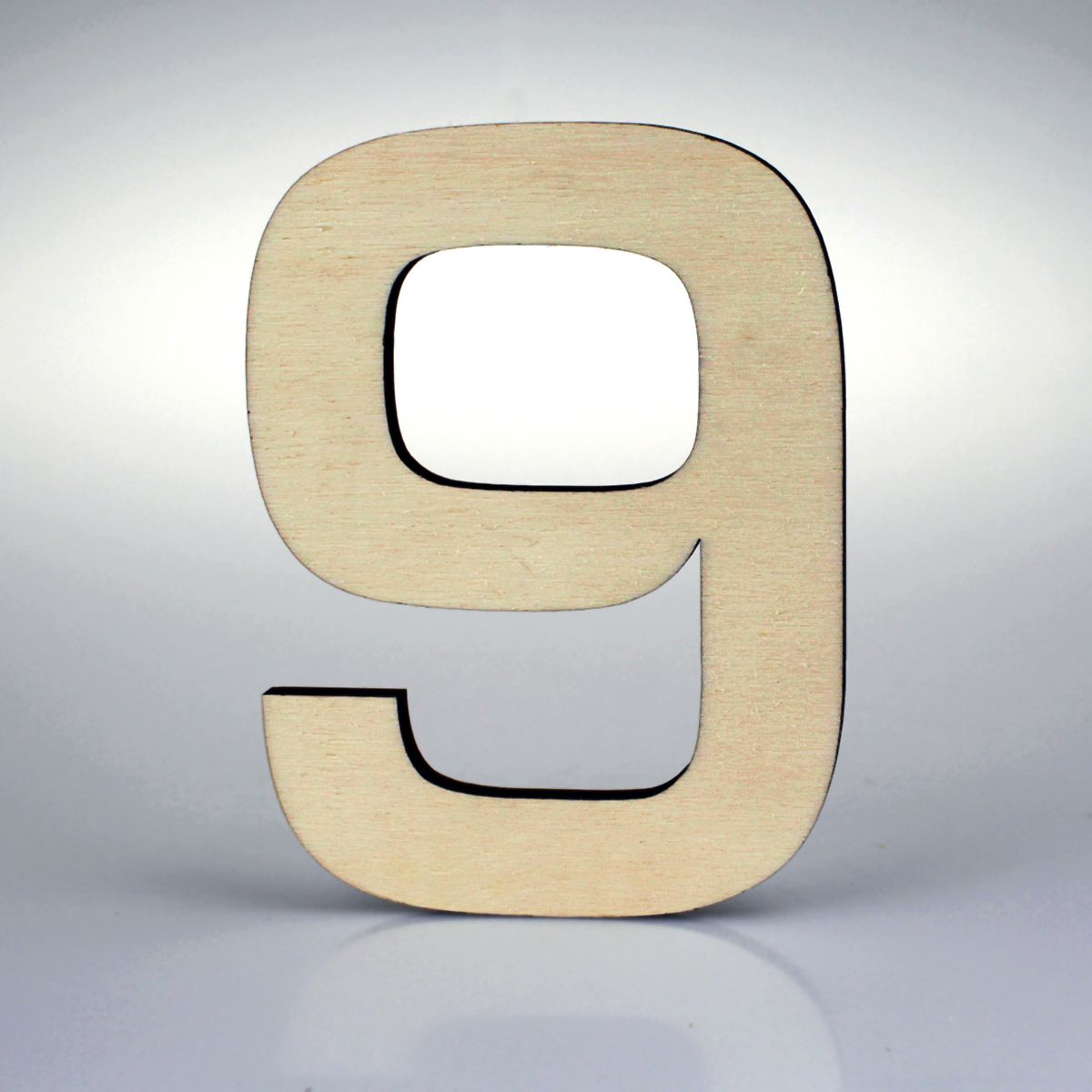 Domovní číslo 9 popisné Dřevěné přírodní EUROMODE