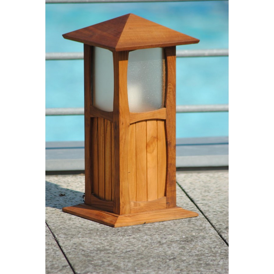 LUCIO - Teaková lampa 50 cm Fakopa