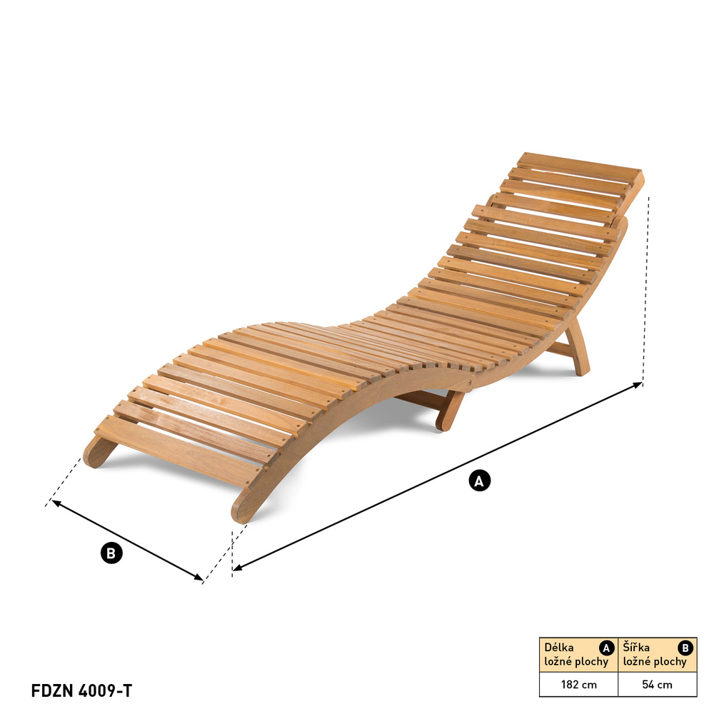 Zahradní lehátko ADRIA FDZN 4009-T Fieldmann