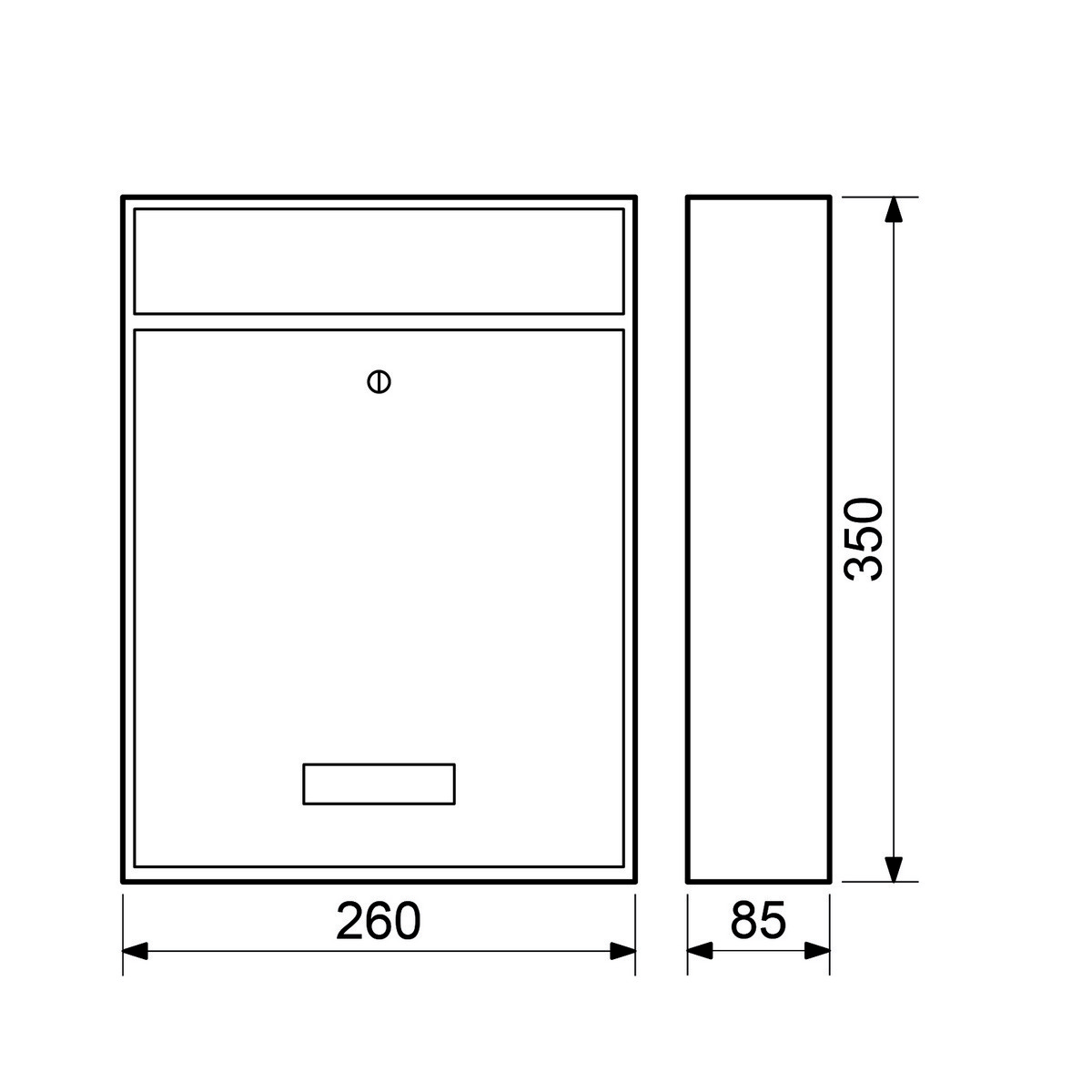 Nerezová poštovní schránka Richter - BK.240.N