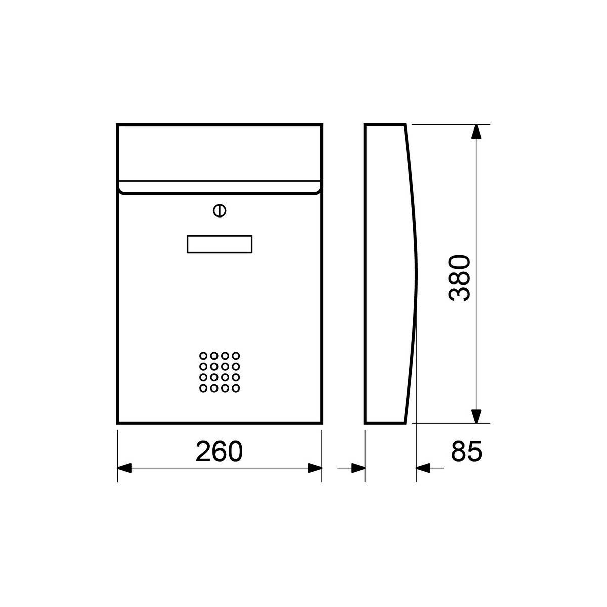 Ocelová poštovní schránka Richter - BK.05.A antracit