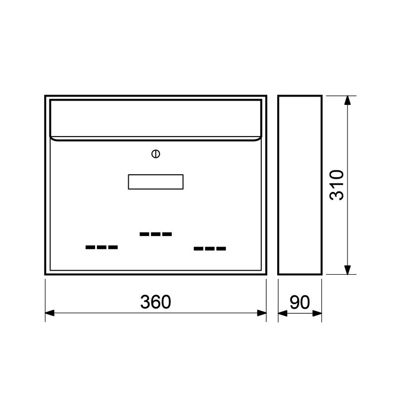  Ocelová poštovní schránka Richter BK.31.D.S stříbrná