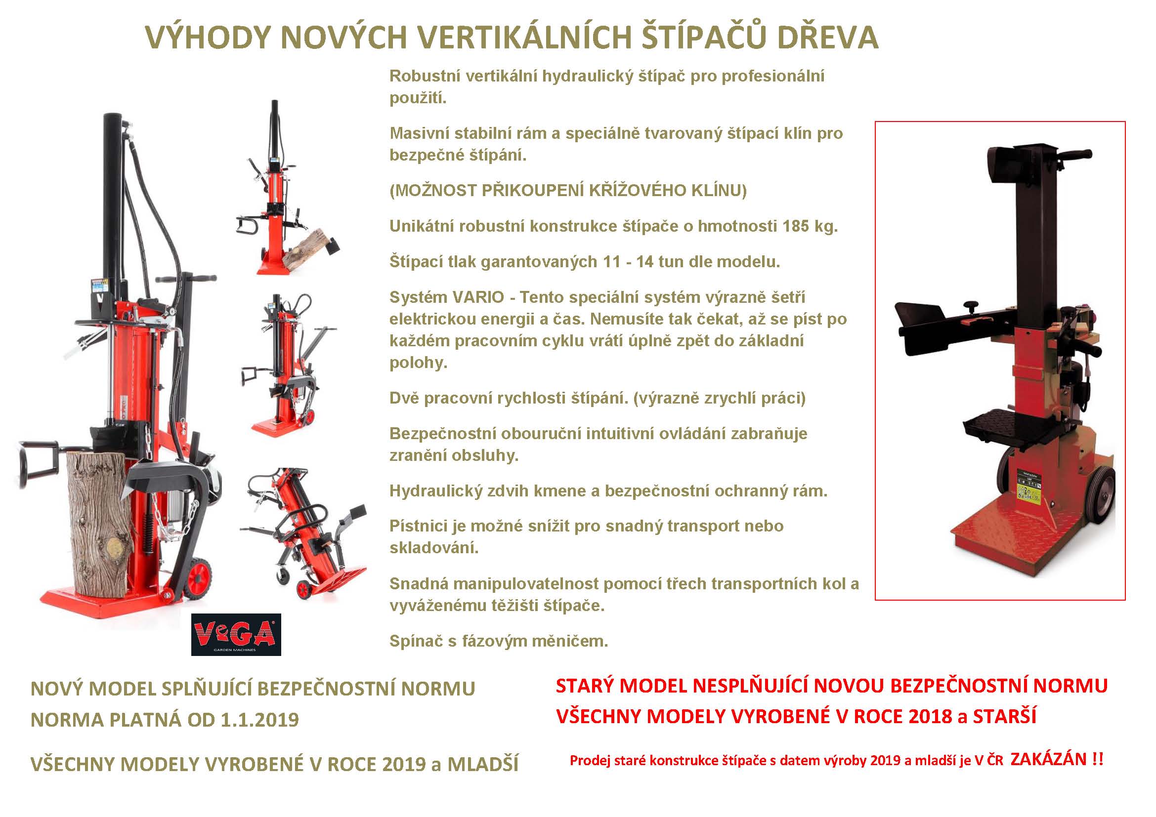 Štípač na dřevo VeGA LV1410PRO VARIO V-garden