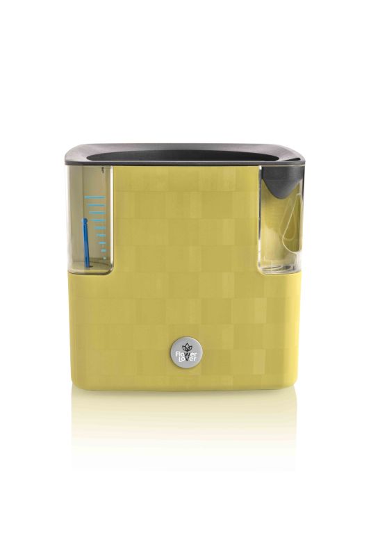 PLASTKON Samozavlažovací květináč Cobble 14x14x14 cm - basil zelená