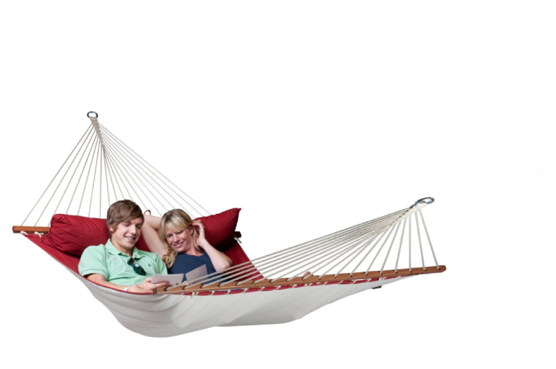 Houpací síť s tyčemi - La Siesta Alabama Kingsize vanilla