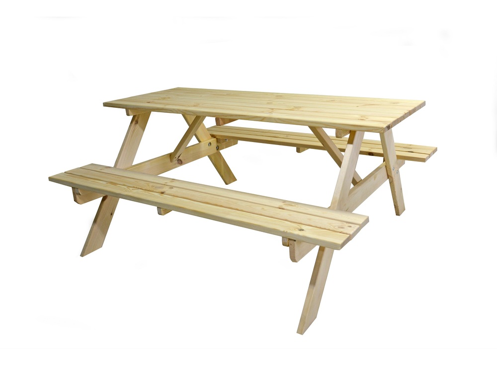 Zahradní set PIKNIK 160cm dřevěný přírodní Rojaplast
