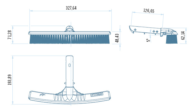 Kartáč na stěny bazénu Shark Pooltechnik