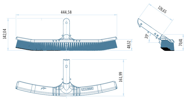 Kartáč na dno bazénu Shark Pooltechnik