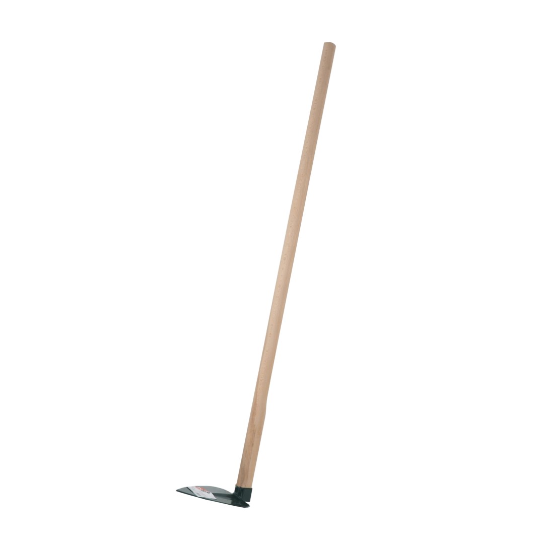 TOPTRADE motyka srdcová, s násadou, 160 x 140 mm