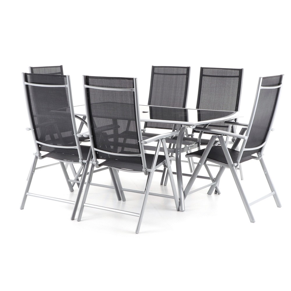 Stolová sestava VeGAS 6 set se slunečníkem V-garden