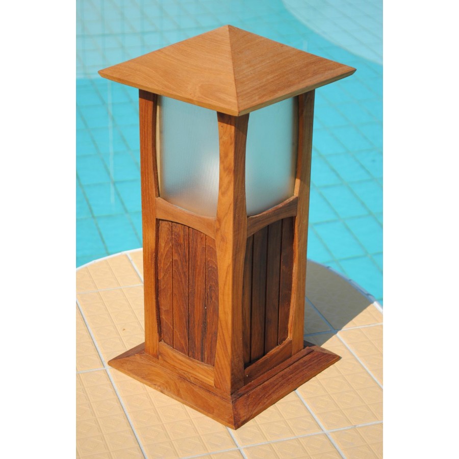 LUCIO - Teaková lampa 50 cm Fakopa