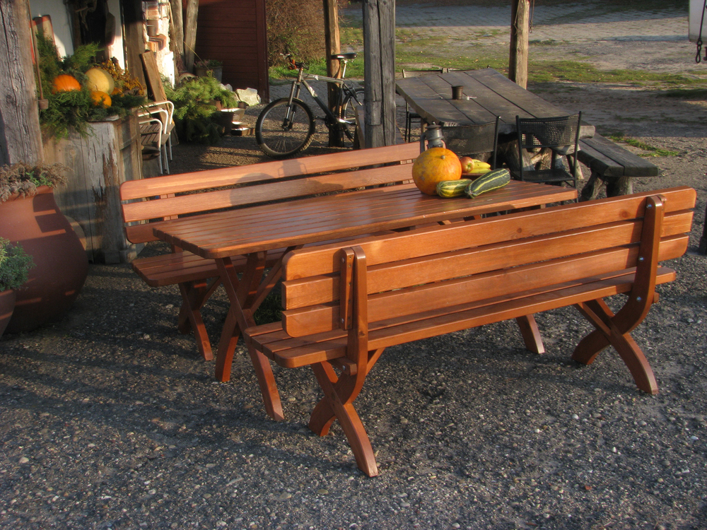 Zahradní lavice STRONG MASIV 160cm dřevěná Rojaplast
