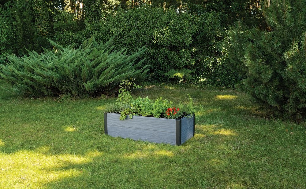 Vyvýšený záhon Maple trough šedý Keter