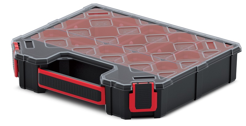 Skříňka na stěnu s 5 organizéry TAGER CASE, 415 x 290 x 290 mm Kistenberg