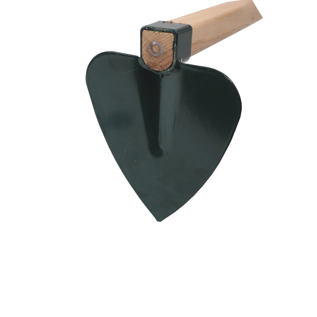 TOPTRADE motyka srdcová, s násadou, 160 x 140 mm