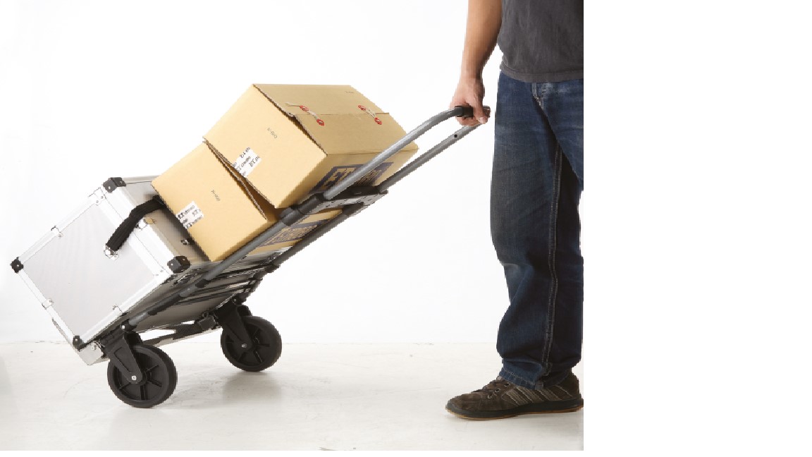 TOPTRADE- rudl skládací, vozík, nosnost 150 kg, teleskopická rukojeť