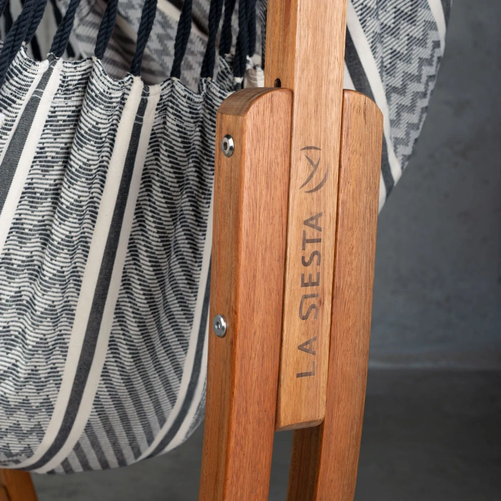 Houpací sedačka se stojanem - La Siesta Udine Organic Zebra