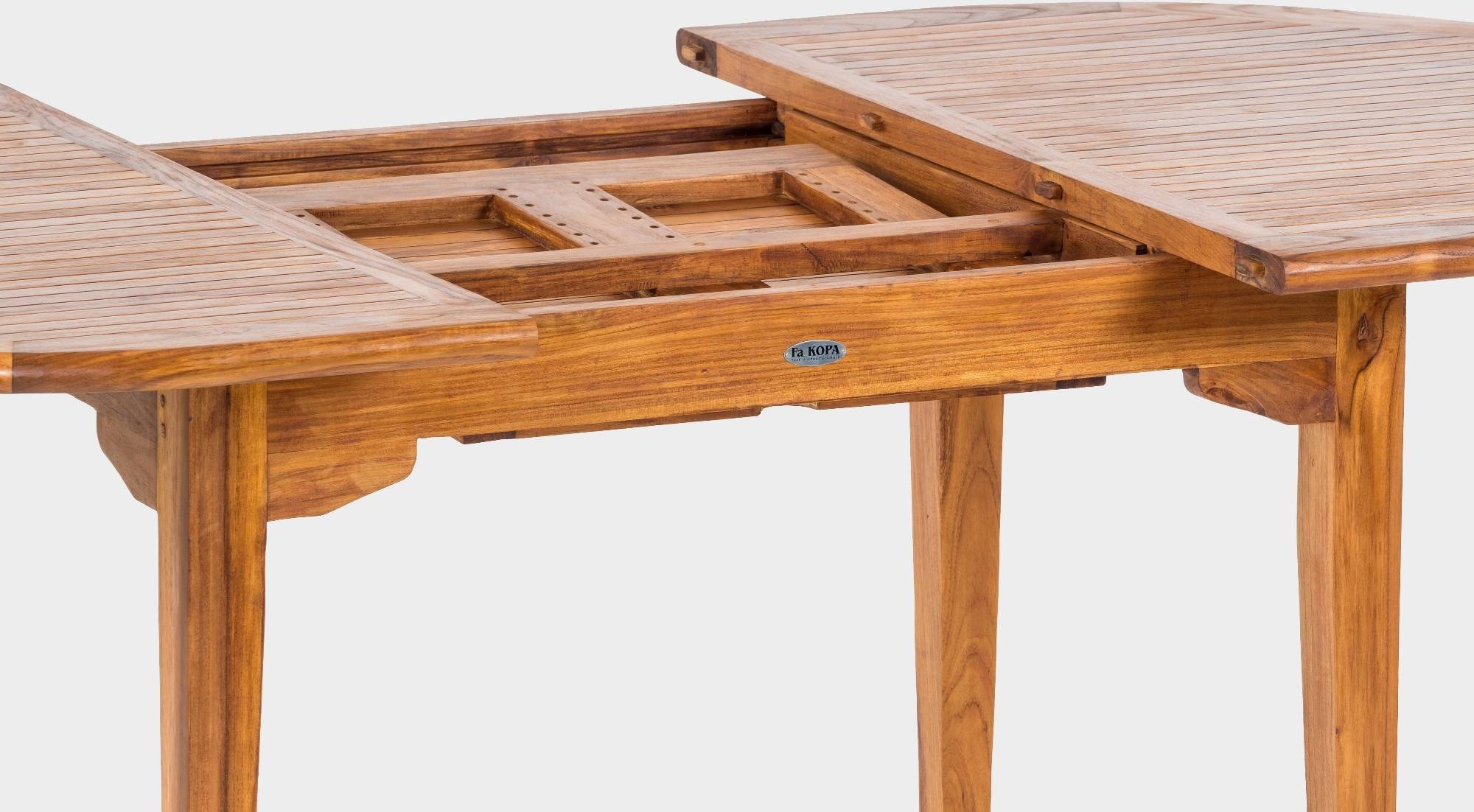 ELEGANTE VI teakový stůl rozkládací 120x130-180cm Fakopa