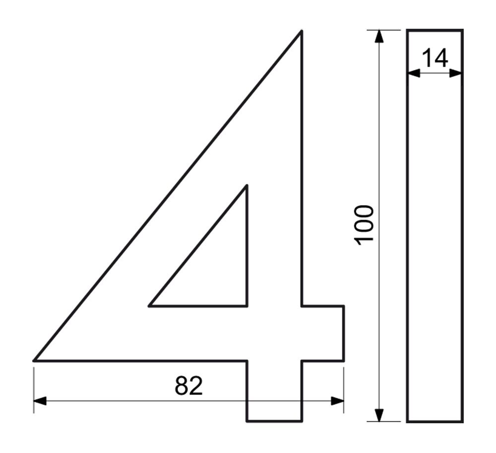 Richter domovní číslo 3D - Antracit matná 4