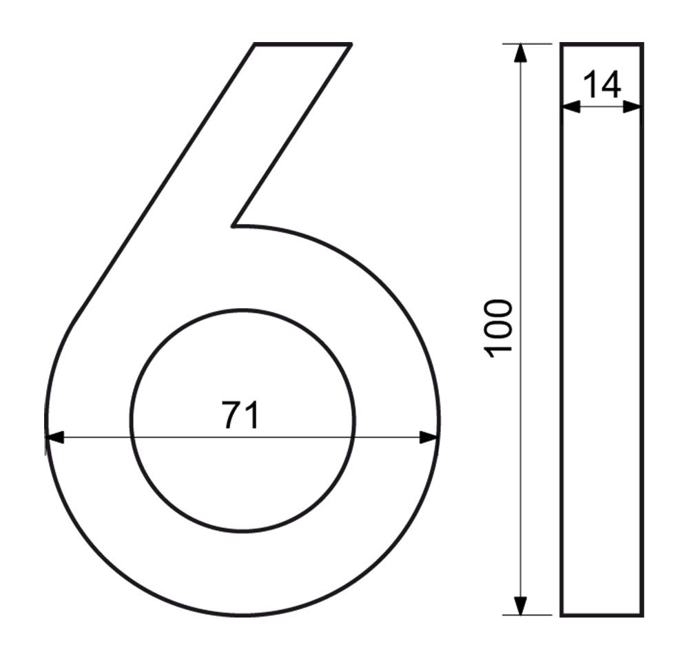 Richter domovní číslo 3D - Antracit matná 6