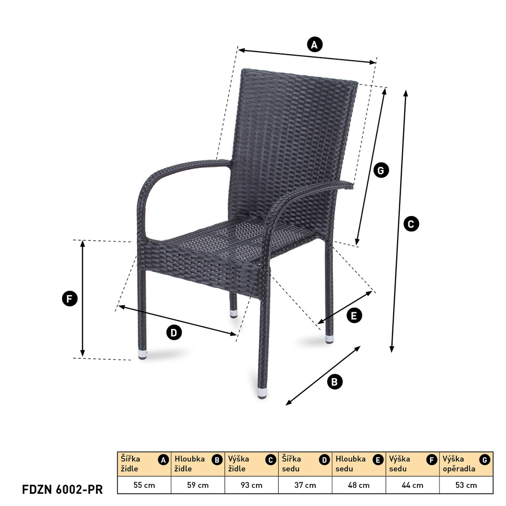 Zahradní křeslo z umělého ratanu FDZN 6002-PR Fieldmann