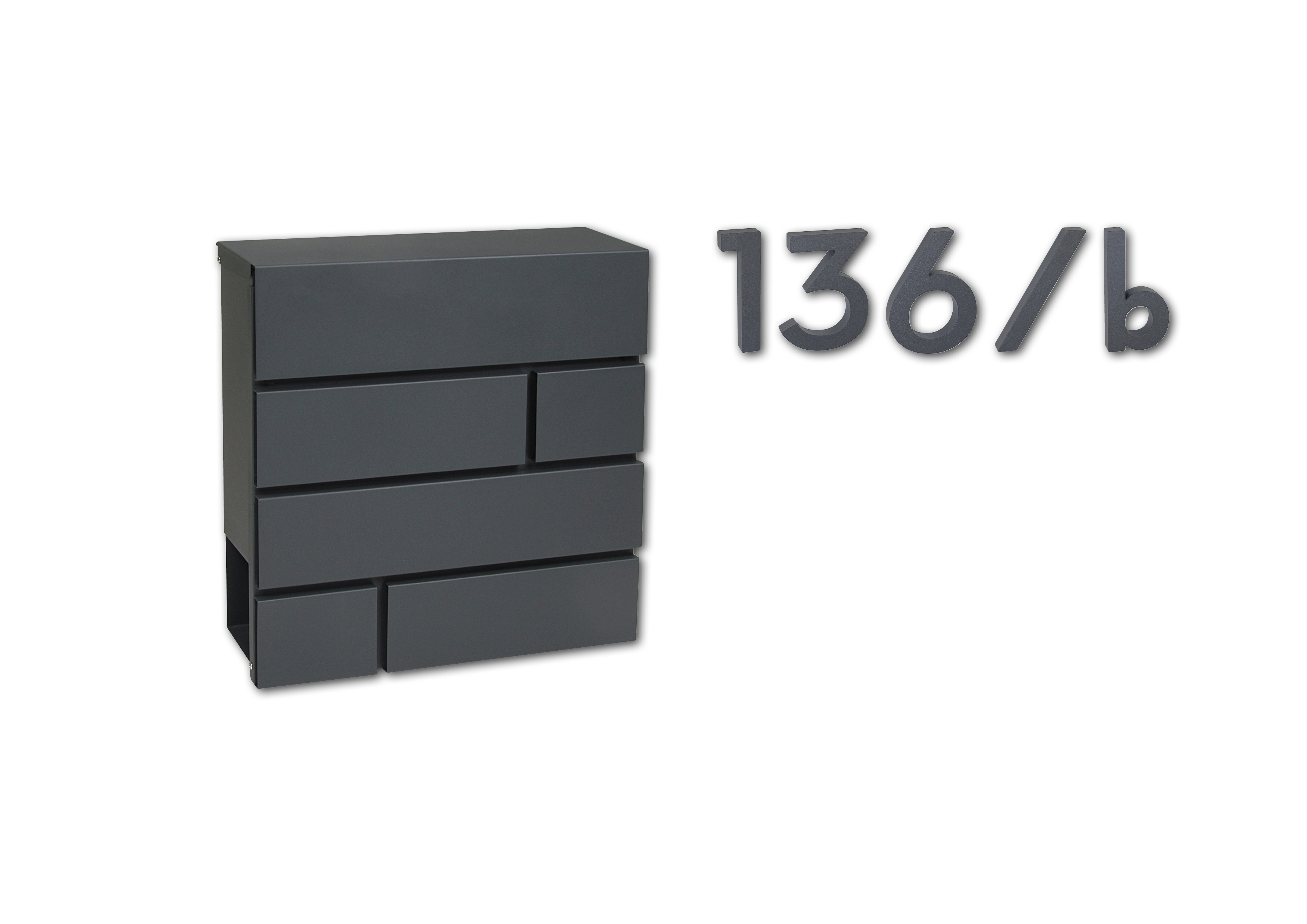 Ocelová poštovní schránka Richter BK.932.AM s tubusem