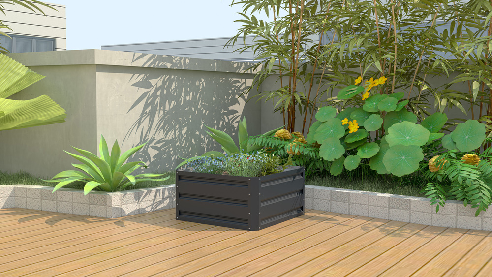 Vyvýšený záhon plechový 60x60cm Rojaplast