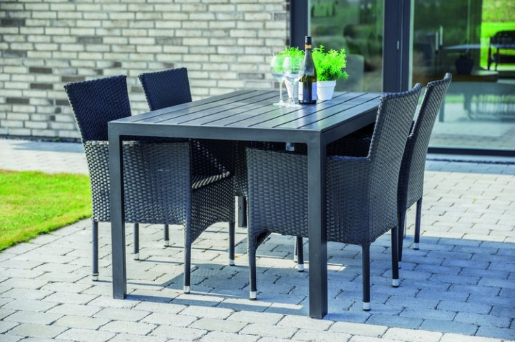 BALI zahradní křeslo černé TEXIM