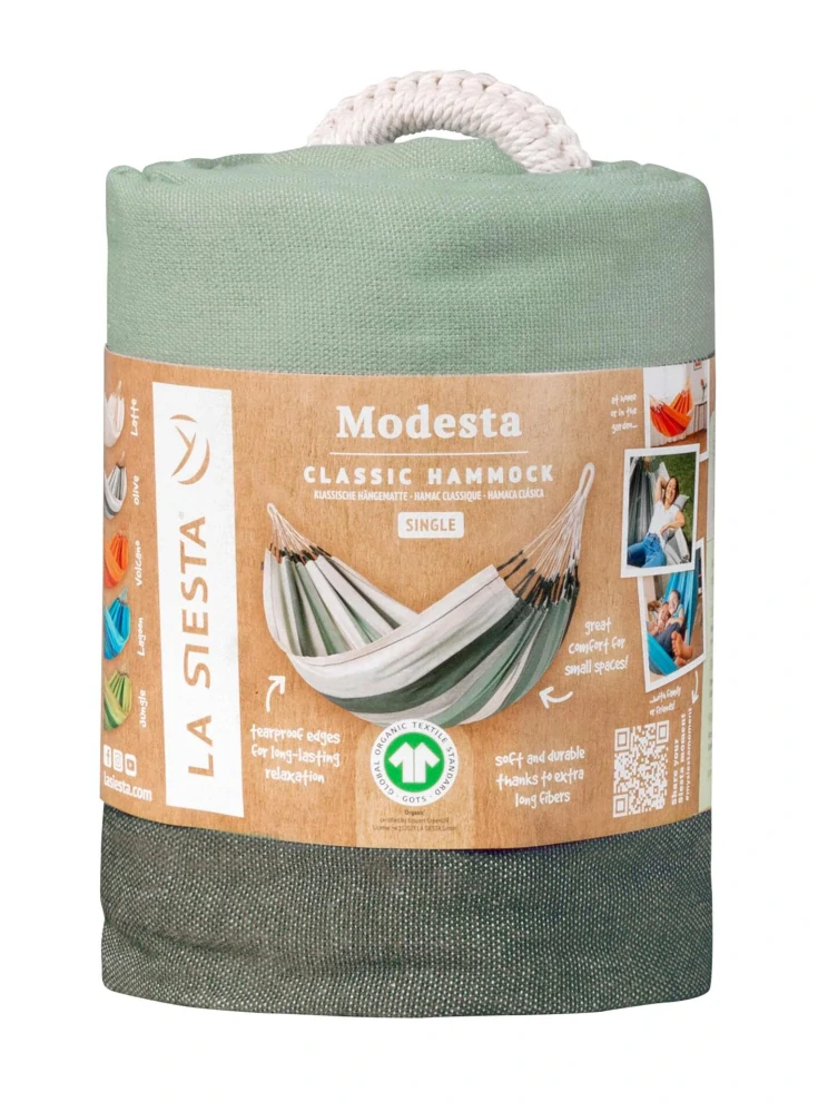 Houpací síť - La Siesta Modesta Single Stripes Olive