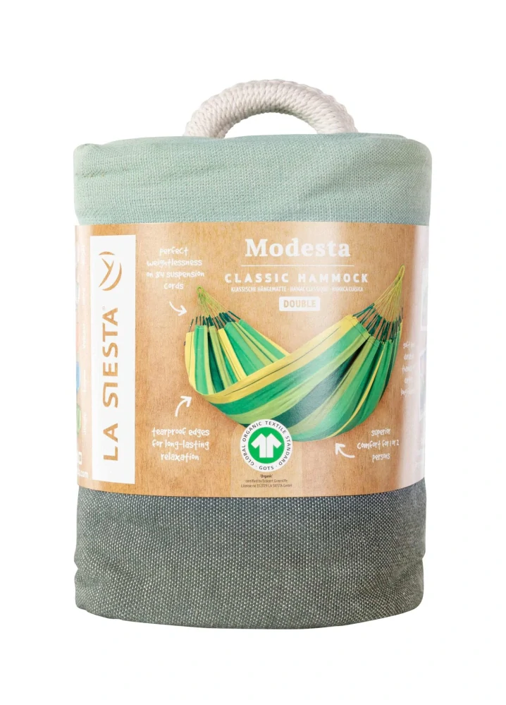 Houpací síť - La Siesta Modesta Double Stripes Olive