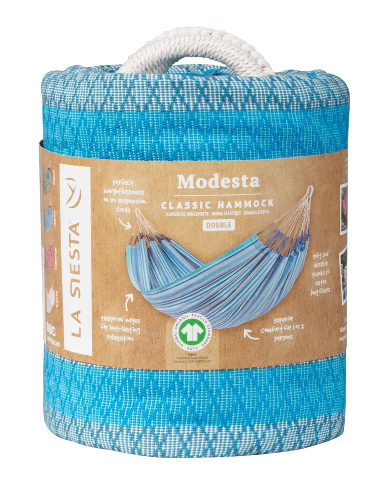 Houpací síť - La Siesta Modesta Double Pattern Azure