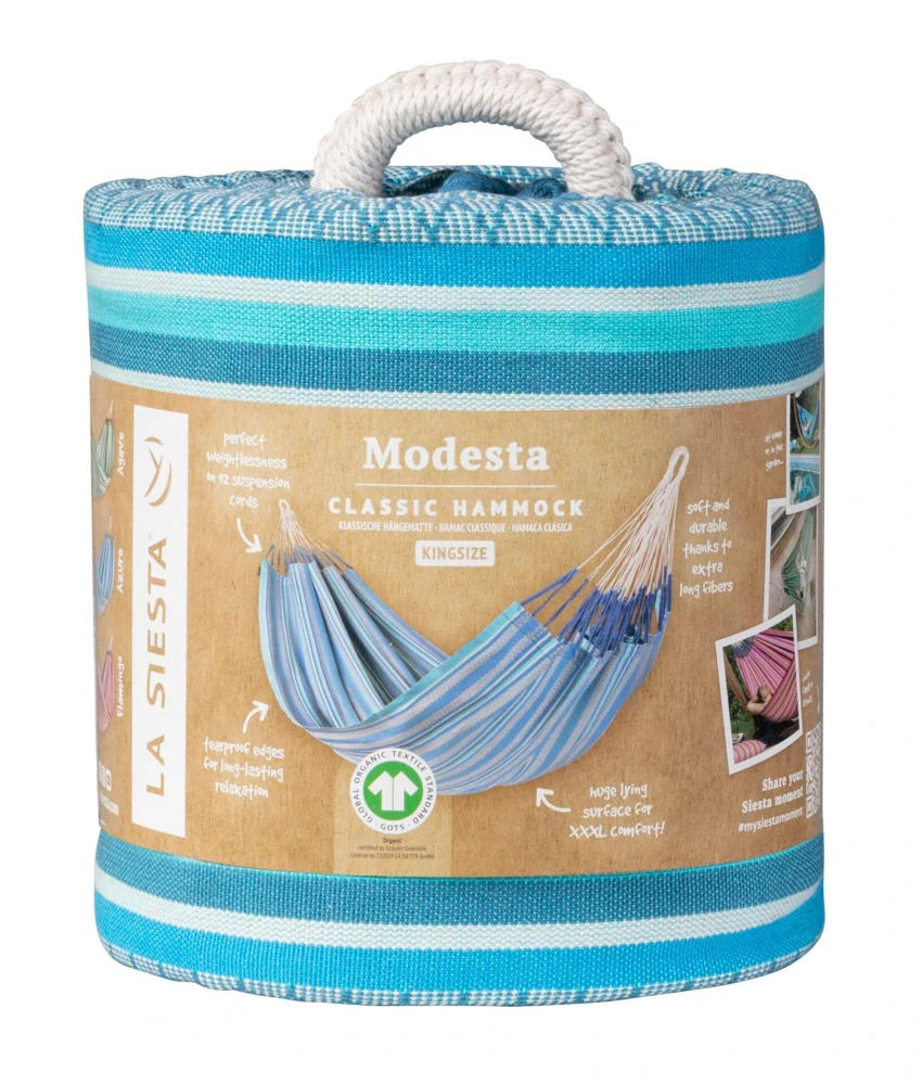 Houpací síť - La Siesta Modesta Kingsize Pattern Azure
