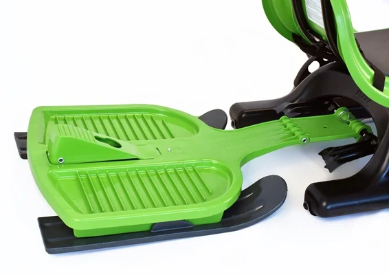 KHW Snow Comfort sáně pro náročné, pro seniory, pro invalidy s brzdami - zelené