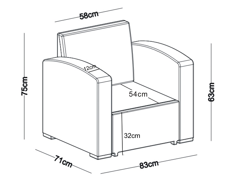 Zahradní sestava PORTORIKO GREY DeLuxe V-garden