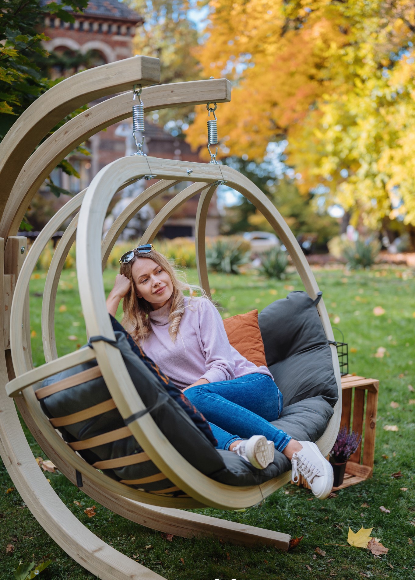 Zahradní závěsné křeslo CZILLO XL antracit