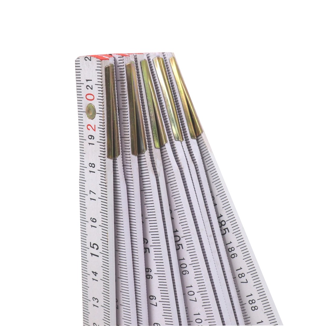 Metr skládací dřevěný bílý 2 m, certifikovaný TopTrade