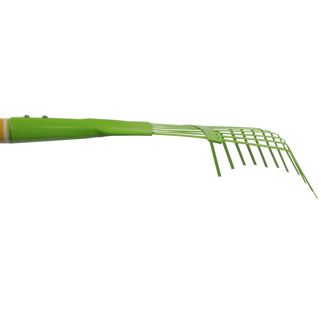 REFLEX dětské zahradní nářadí kovové - hrábě 11 lamel, dlouhá násada, 74 cm